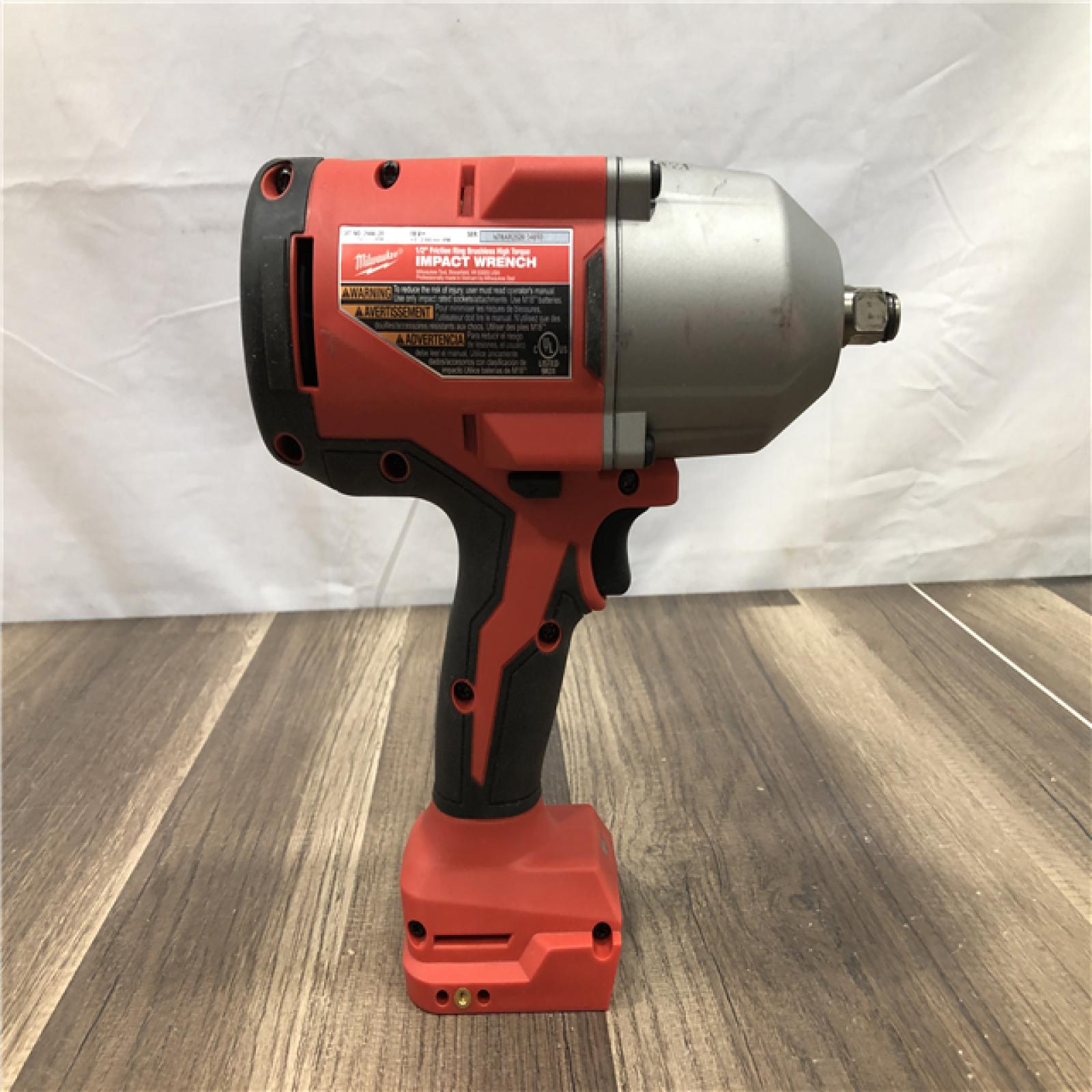 AS-IS Milwaukee 18-Volt Lithium-Ion Brushless 1/2 in. High Torque Impact Wrench with Friction Ring (Tool-Only)