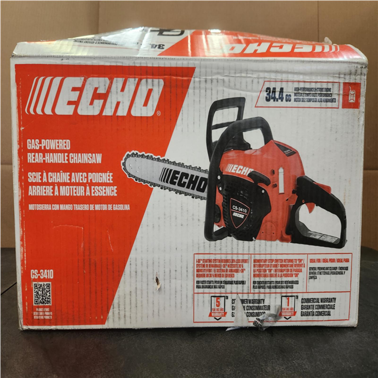 Phoenix LIKE NEW ECHO 14 in. 34.4 cc Gas 2-Stroke Rear Handle Chainsaw with Automatic Chain Oiler