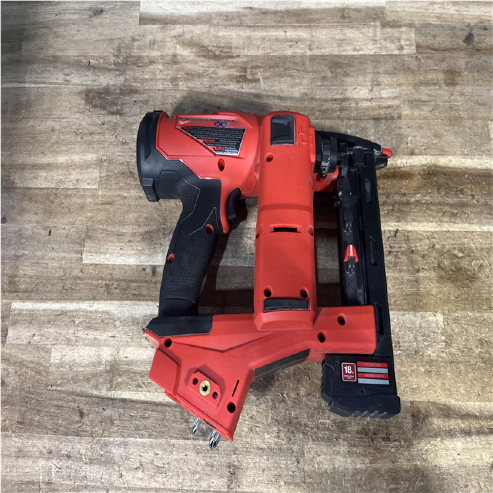 Houston Location AS-IS Milwaukee FUEL 18-Volt Lithium-Ion Brushless Cordless 18-Gauge 1/4 in. Narrow Crown Stapler (Tool-Only)