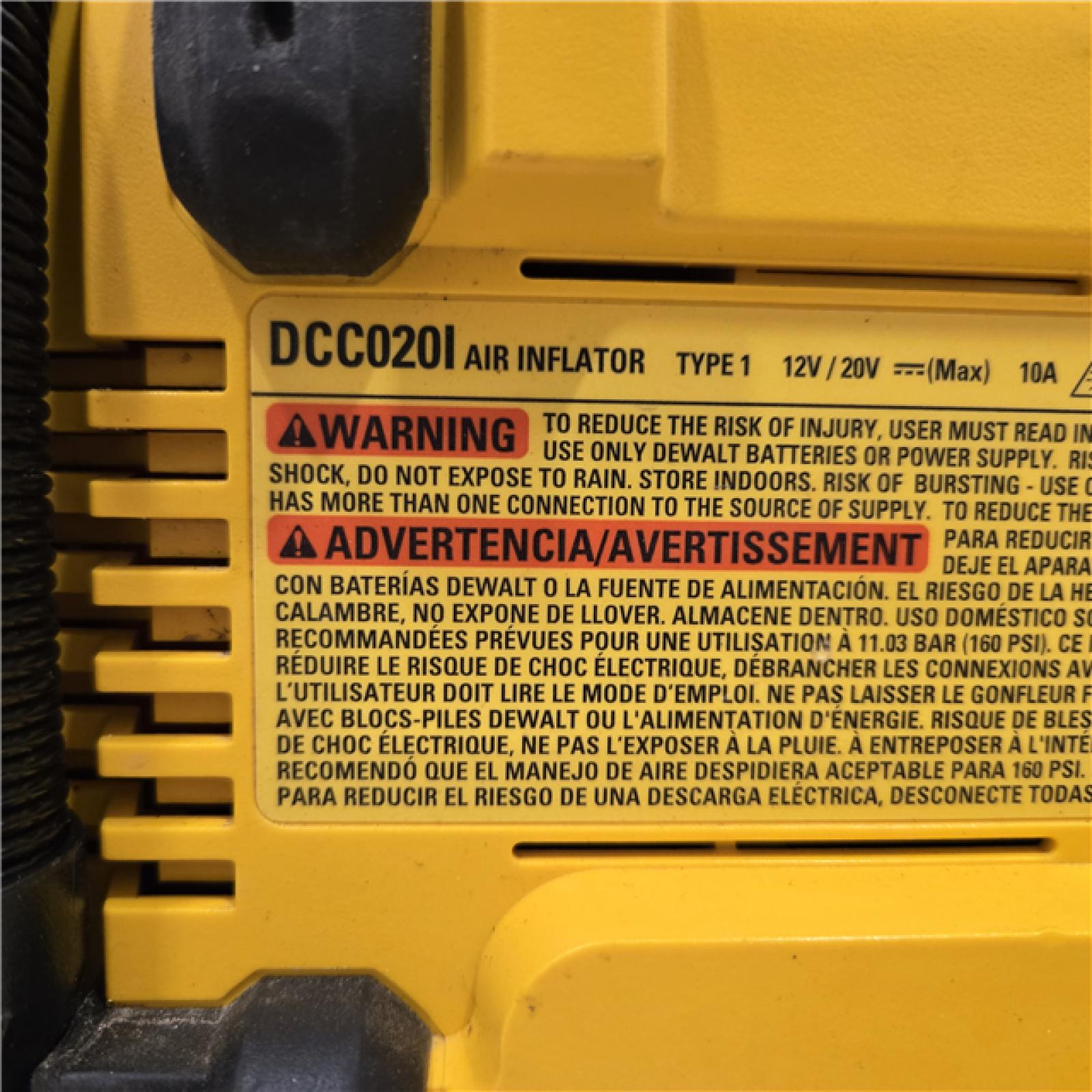 AS-IS DEWALT 20V MAX Inflator (Tool Only)