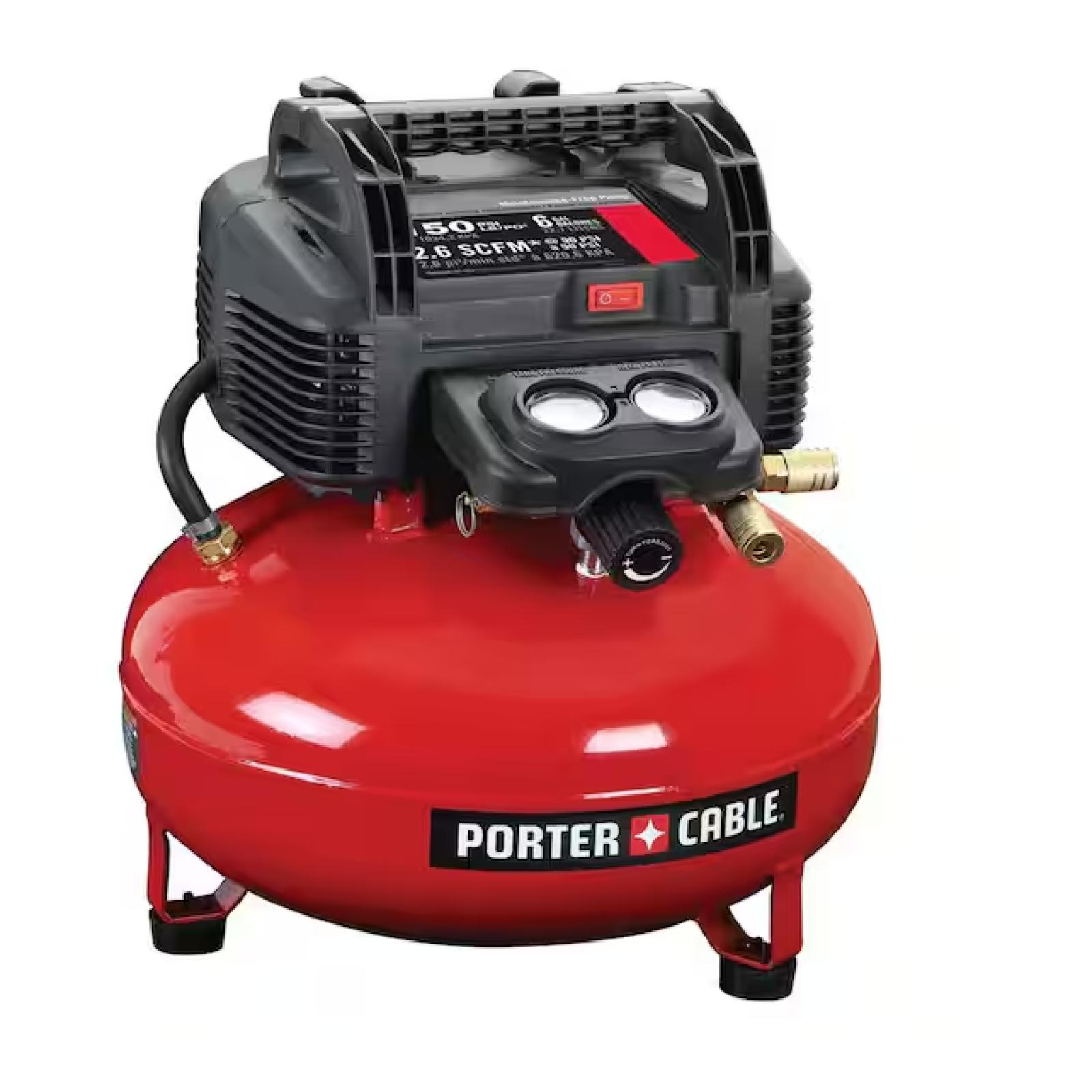 DALLAS LOCATION - Porter-Cable 6 Gal. 150 PSI Portable Electric Pancake Air Compressor