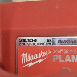 AS-IS Milwaukee M18 18V Cordless 3-1/4 in. Planer (Tool-Only)