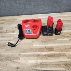 HOUSTON LOCATION - AS-IS MILWAUKEE 2 TOOL COMBO KIT W/ (2) BATTERY & CHARGER