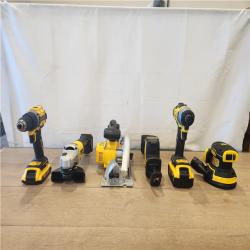AS-IS- DEWALT 20V Lithium-Ion Cordless 6-Tool Combo Kit with 5.0 Ah and 2.0 Ah Batteries  Charger and Tough System 2.0 Rolling Toolbox