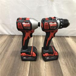 AS-IS Milwaukee 18V Lithium-Ion Cordless Drill Driver/Impact Driver Combo Kit