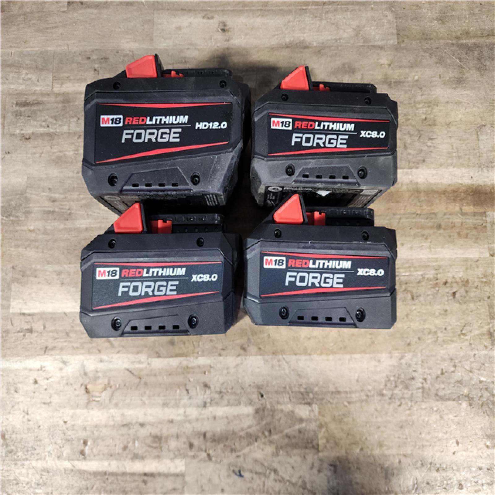 HOUSTON LOCATION - AS-IS MILWAUKEE FORGE BATTERY PACK QTY - 4