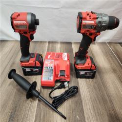 AS-IS- MILWAUKEE FUEL 18V Lithium-Ion Brushless Cordless Hammer Drill and Impact Driver Combo Kit