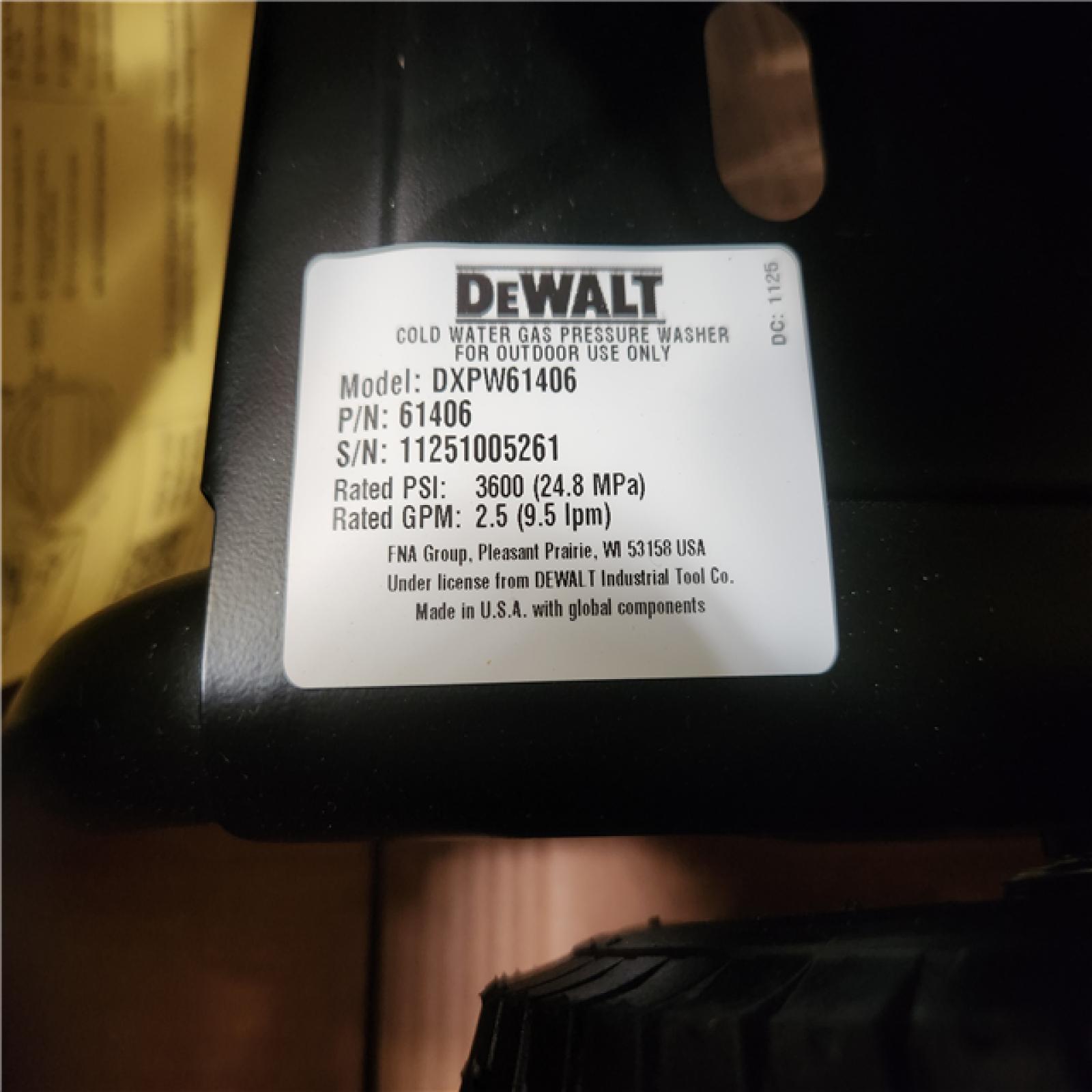 Phoenix DEWALT 3600 PSI 2.5 GPM Gas Pressure Washer with Honda GX200 Engine  Heavy-Duty Commercial Cold Water Power Cleaner