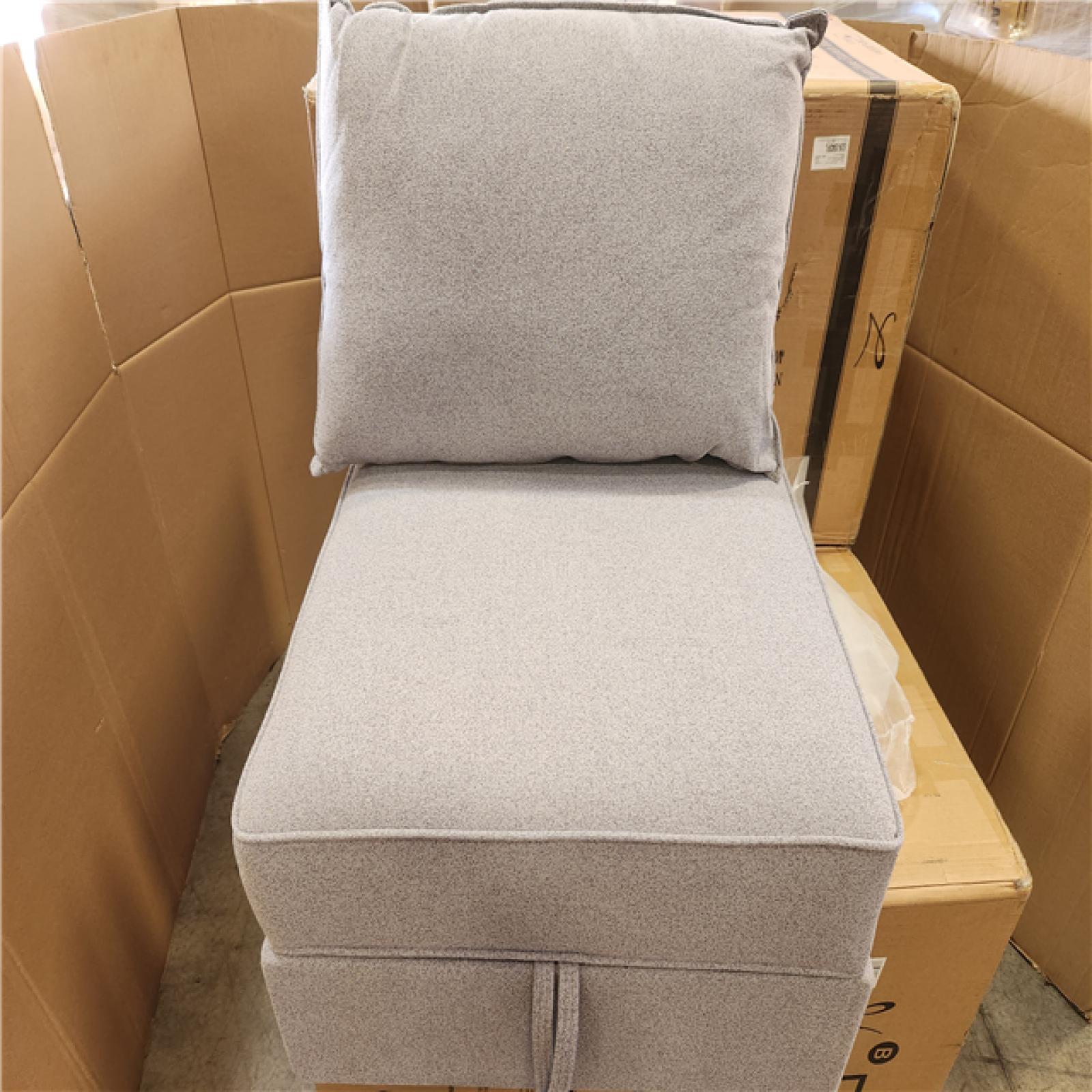 Phoenix NEW Naomi Home Elizabeth Modern DIY Modular Sectional Sofa Linen  Gray Pallet 7-Boxes (No Armrests)