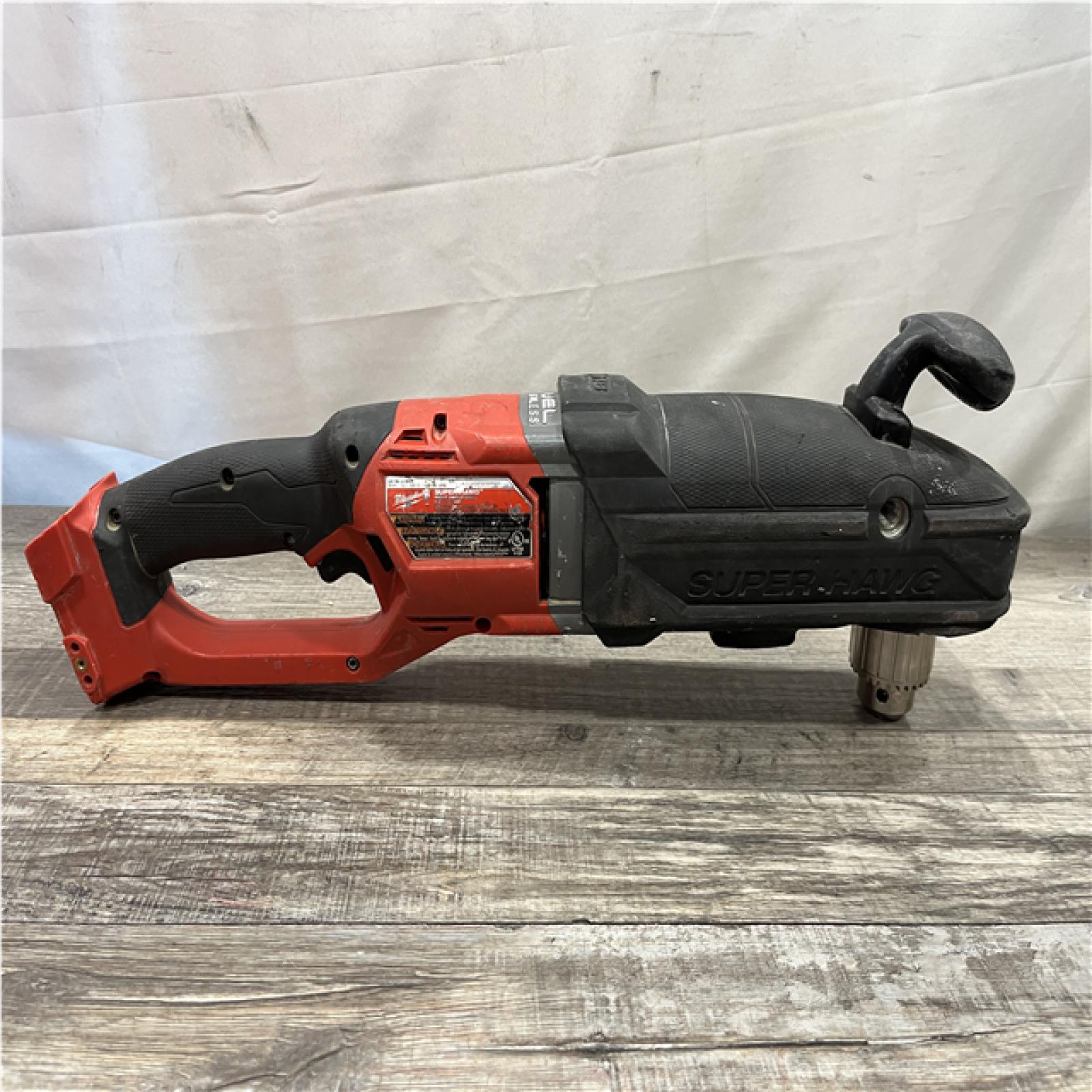 AS-IS Milwaukee FUEL 18V Lithium-Ion Brushless Cordless GEN 2 SUPER HAWG 1/2 in. Right Angle Drill (Tool-Only)