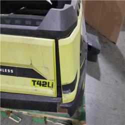 CALIFORNIA AS-IS RYOBI BRUSHLESS 80V 42 SIT DOWN RIDING LAWN MOWER