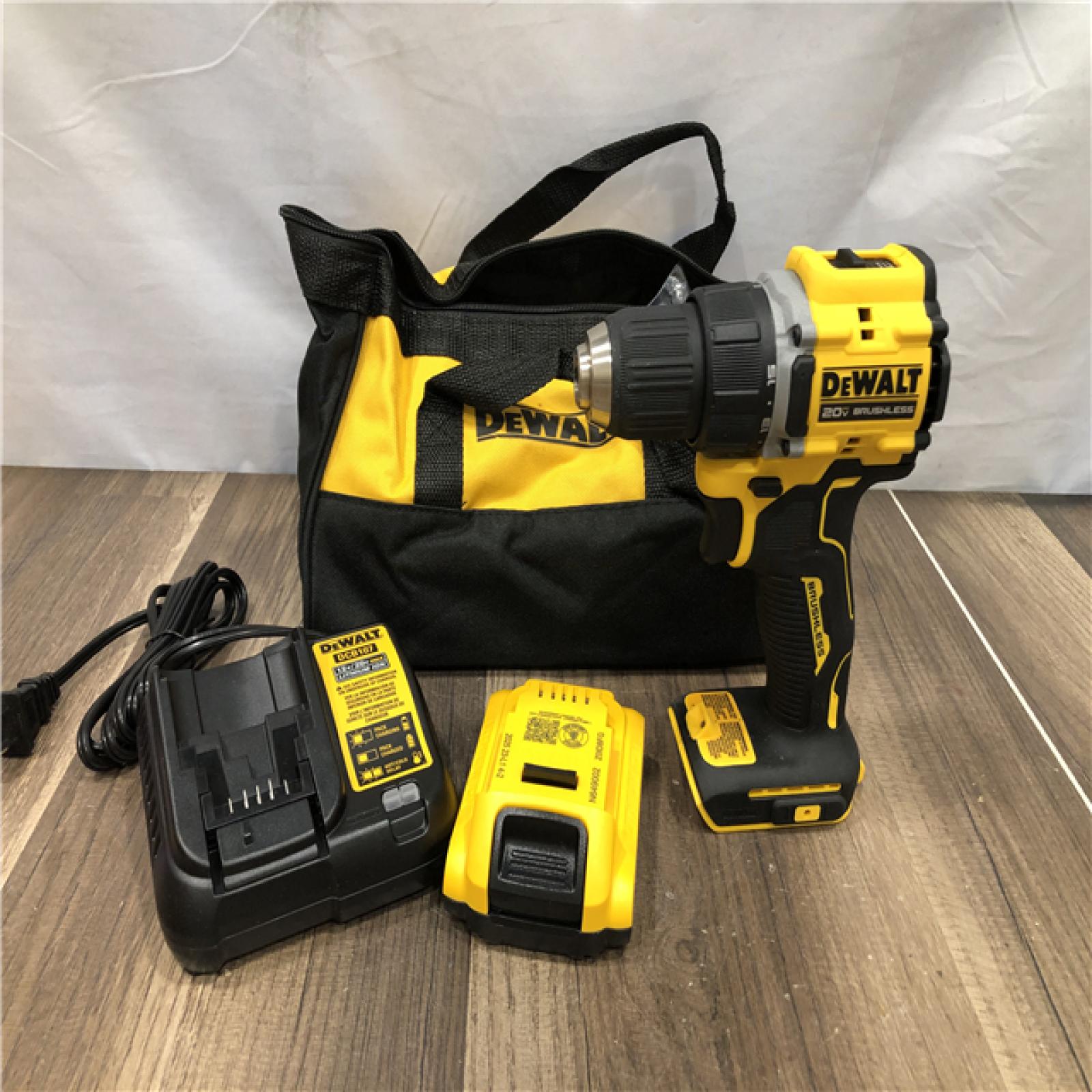 AS-IS DEWALT Atomic 20V Lithium-Ion Cordless Compact 1/2 in. Drill/Driver Kit