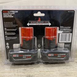 NEW - Milwaukee 12-Volt Lithium-Ion XC Extended Capacity 3.0 Ah Battery Pack (2-Pack)