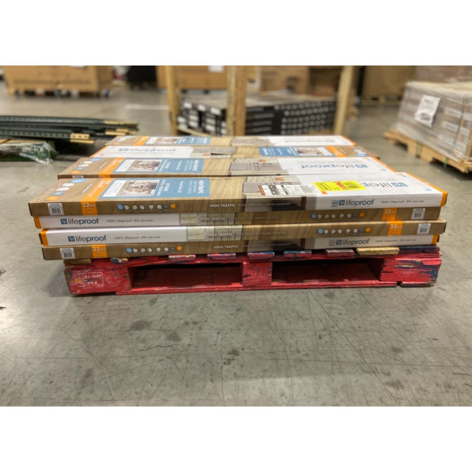 DALLAS LOCATION - Lifeproof Harvest Hues Oak 22 MIL x 9 in. W x 48 in. L Click Lock Waterproof Luxury Vinyl Plank Flooring (18 sq. ft. /case) - 16 CASES