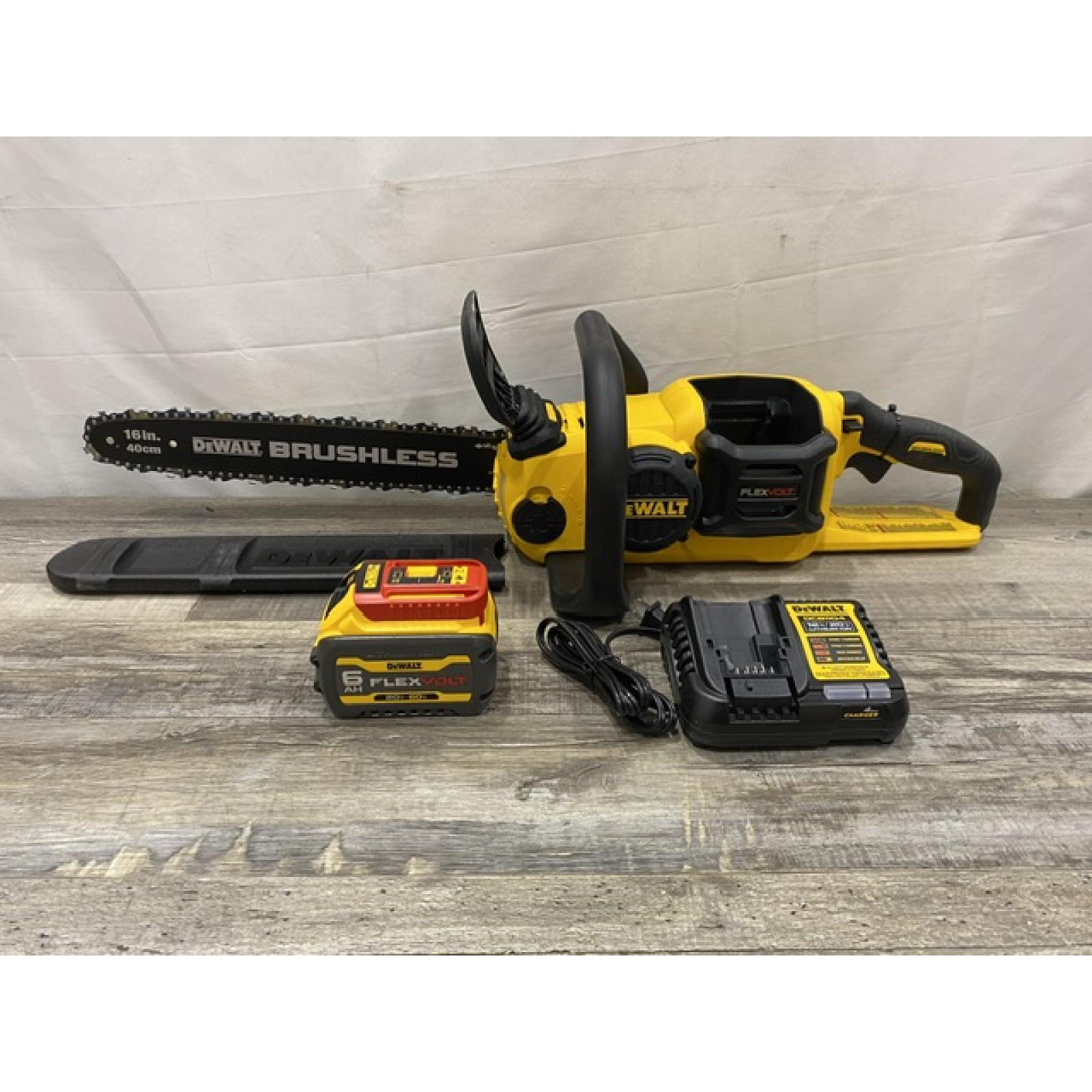 AS-IS DEWALT FLEXVOLT 60V MAX 16in. Brushless Cordless Battery Powered Chainsaw Kit
