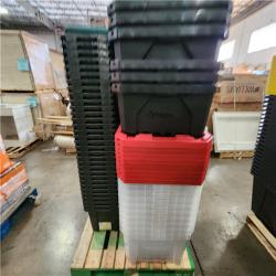Phoenix Location Husky 19 and 27 Gal. Pro Grip Storage Tote with Red Lid Pallet (77 Total)