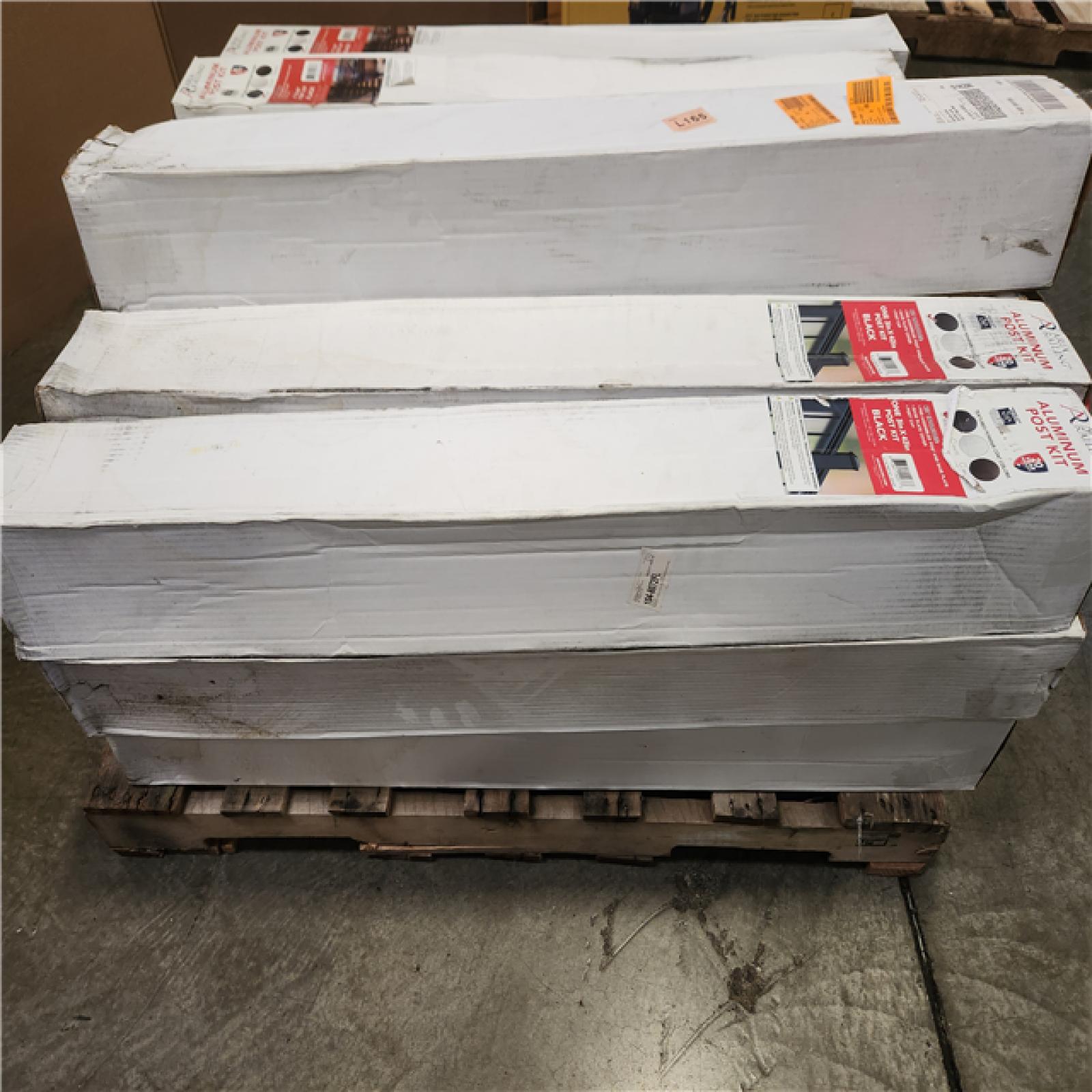 Phoenix Aria Railing 3 in. x 3 in. x 42 in. Black Powder Coated Aluminum Deck Post Kit Pallet (22-Posts)