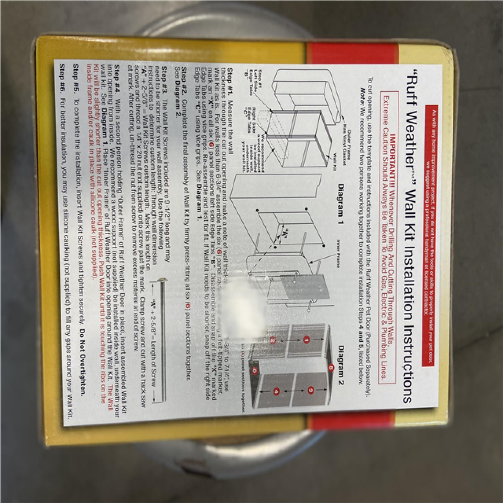 NEW! - Ideal Pet Products 9.75 in. x 17 in. Large Ruff Weather Wall Kit for In-Wall Install of Large Ruff Weather Dog and Pet Doors - (3 UNITS)