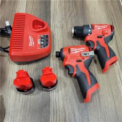 AS-IS Milwaukee M12 Cordless Brushless 2 Tool Combo Kit