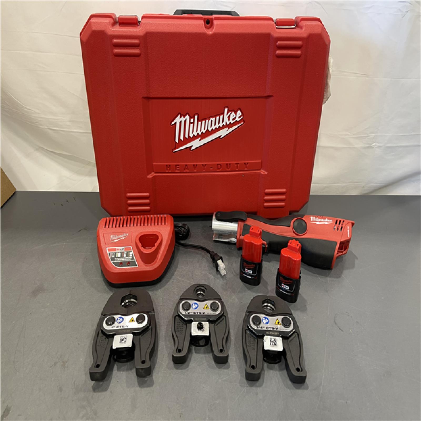 AS-IS - MILWAUKEE 12-Volt Lithium-Ion Force Logic Cordless Press Tool Kit
