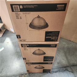 Phoenix NEW Commercial Electric 13 in. 2-Light Brushed Nickel Flush Mount with Frosted Glass Shade (3-Pack Per Box) Pallet (27-Boxes)