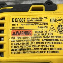 AS-IS DEWALT 20V MAX XR Cordless Brushless 3-Speed 1/4 in. Impact Driver (Tool-Only)