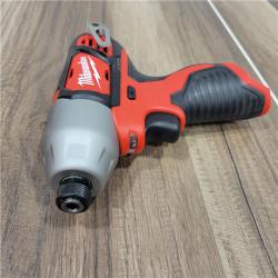 AS-IS Milwaukee M12 12V Lithium-Ion Cordless Drill Driver/Impact Driver Combo Kit with Two 1.5Ah Batteries, Charger and Bag (2-Tool)