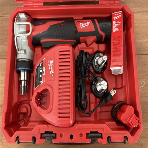 California AS-IS Milwaukee M12 Pex Expansion Kit, includes (2) Batteries, Charger & Hard Case