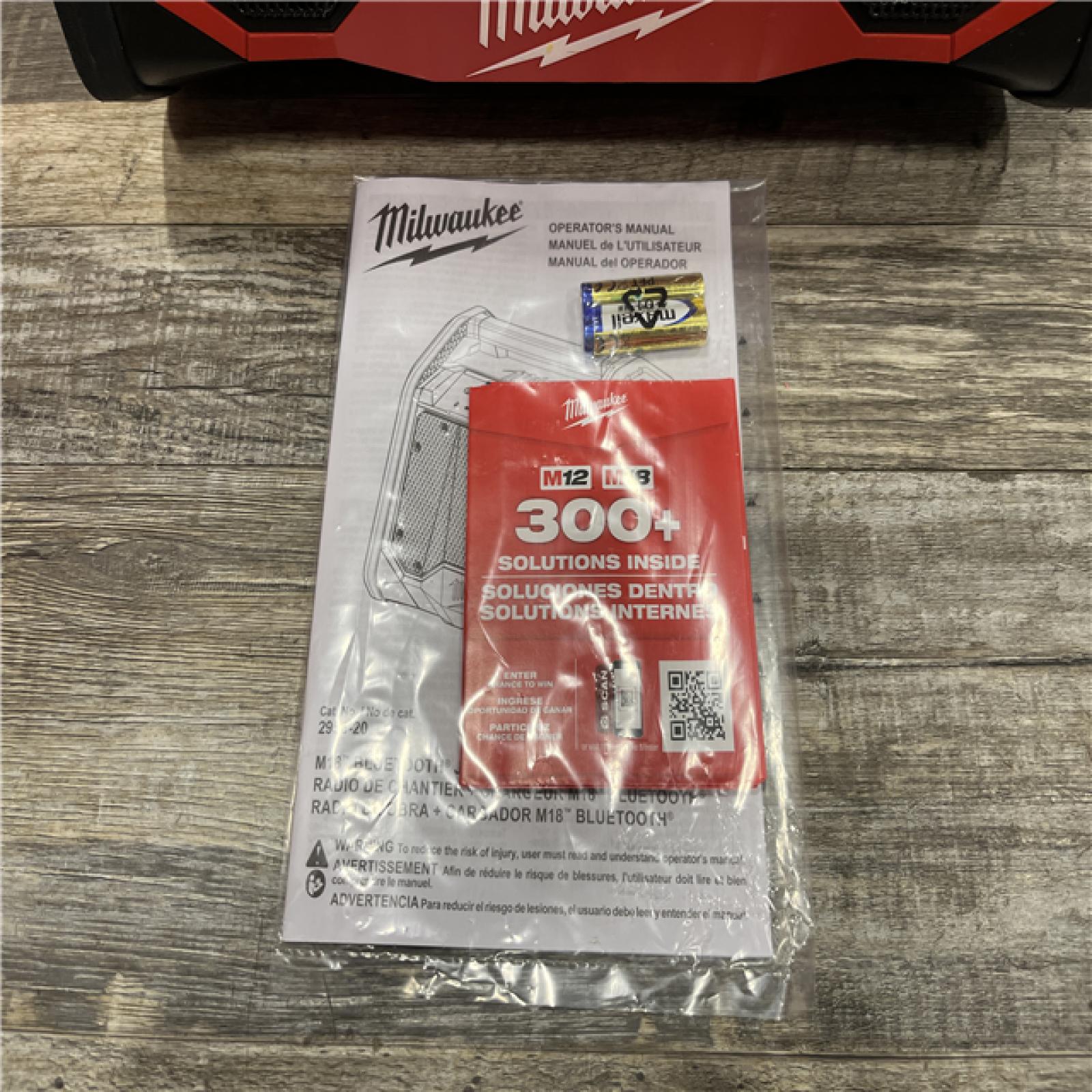 AS-IS Milwaukee Lithium-Ion Cordless PACKOUT Jobsite Radio/Speaker with Built-In Charger