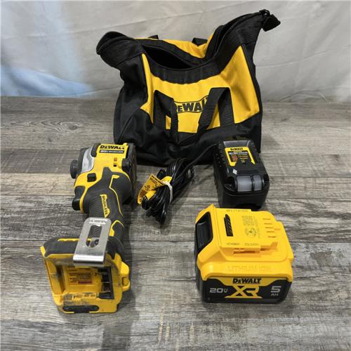 AS-IS DEWALT ATOMIC 20V MAX Lithium-Ion Cordless 1/4 in. Brushless Impact Driver Kit