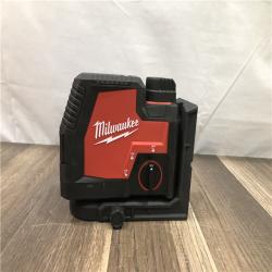 AS-IS Milwaukee 100 ft. REDLITHIUM Lithium-Ion USB Green Rechargeable Cross Line Laser Level with Charger