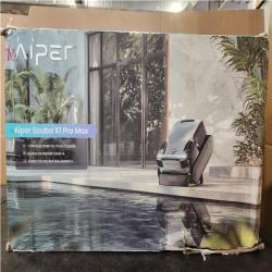 Phoenix AS-IS AIPER Scuba X1 Pro Max: All-in-One Robotic Pool Vacuum Cleaner with FlexiPath 2.0, OmniSense+ 2.0 and App Control-Gray