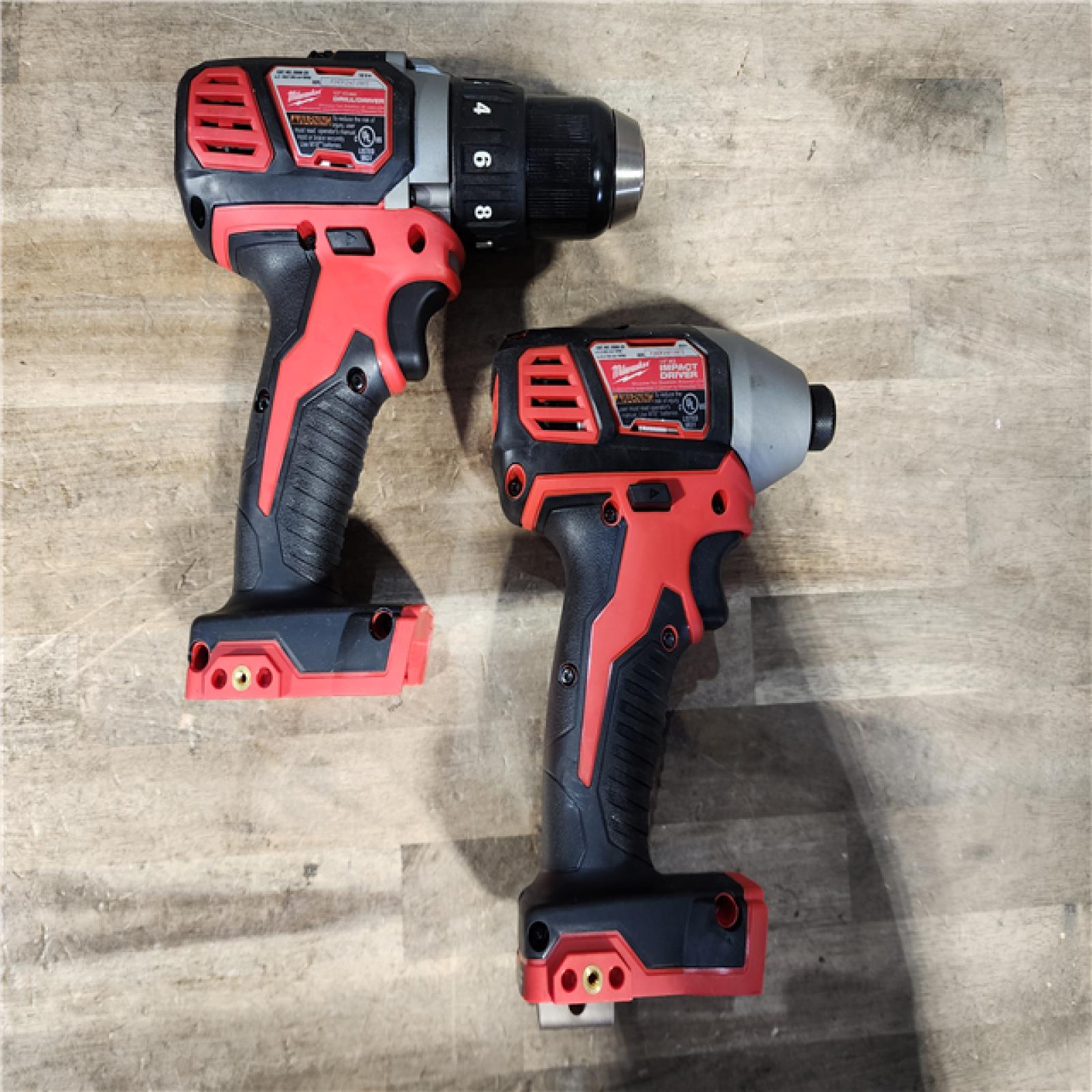 HOUSTON LOCATION - AS-IS Milwaukee 18V Lithium-Ion Cordless Drill Driver/Impact Driver Combo Kit