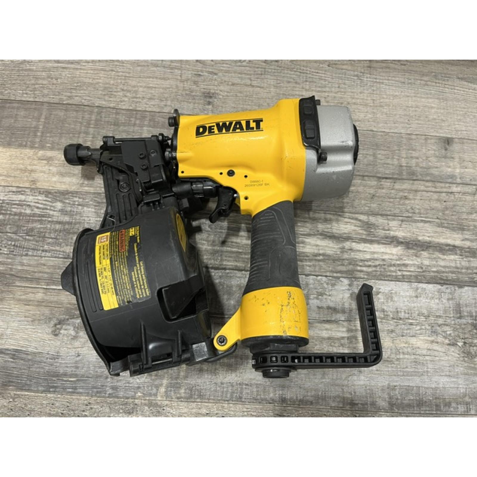 AS-IS DEWALT Pneumatic 15-Degree Coil Corded Siding Nailer