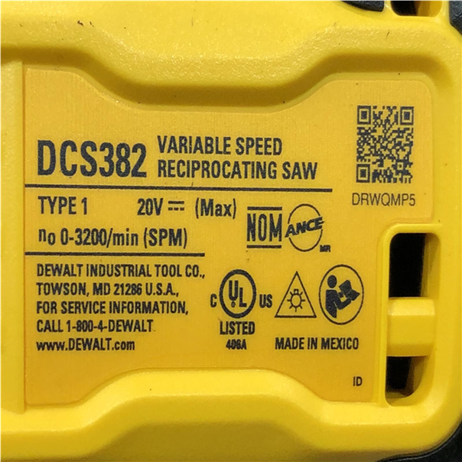 AS-IS DEWALT 20V MAX Cordless Brushless Reciprocating Saw (Tool Only)