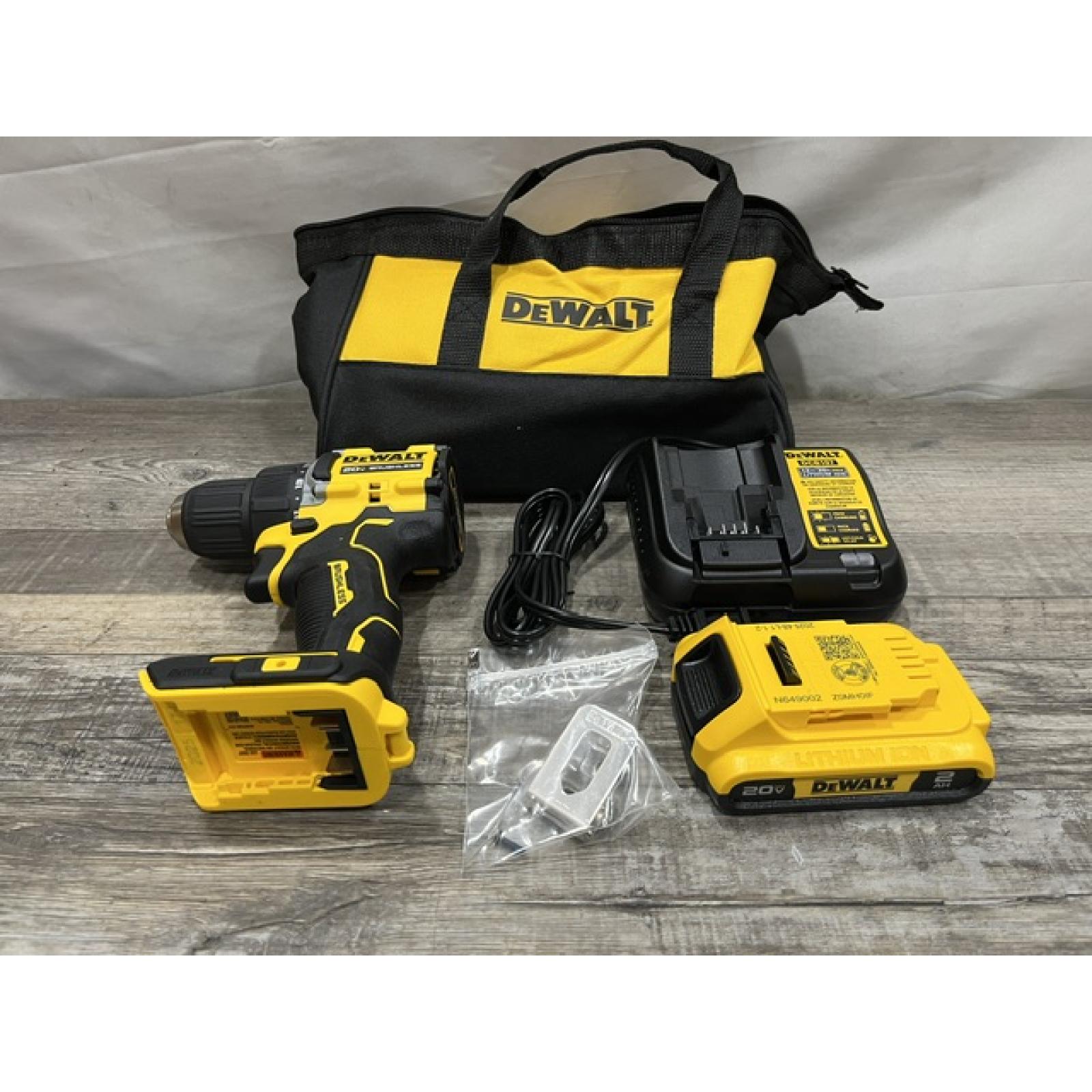AS-IS DEWALT Atomic 20V Lithium-Ion Cordless Compact 1/2 in. Drill/Driver Kit