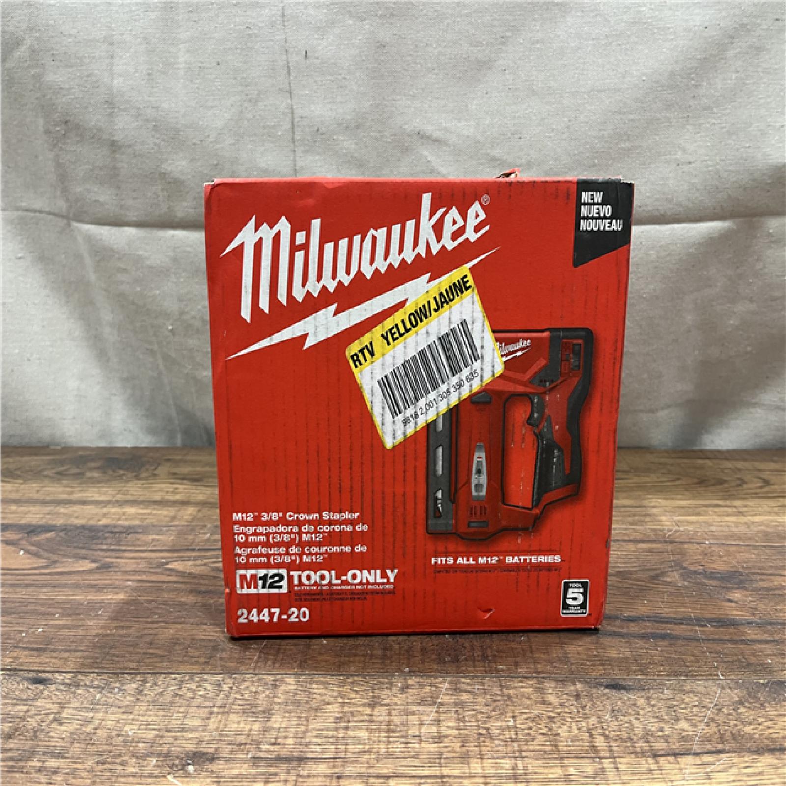 NEW Milwaukee M12 3/8  Crown Stapler (Tool Only)