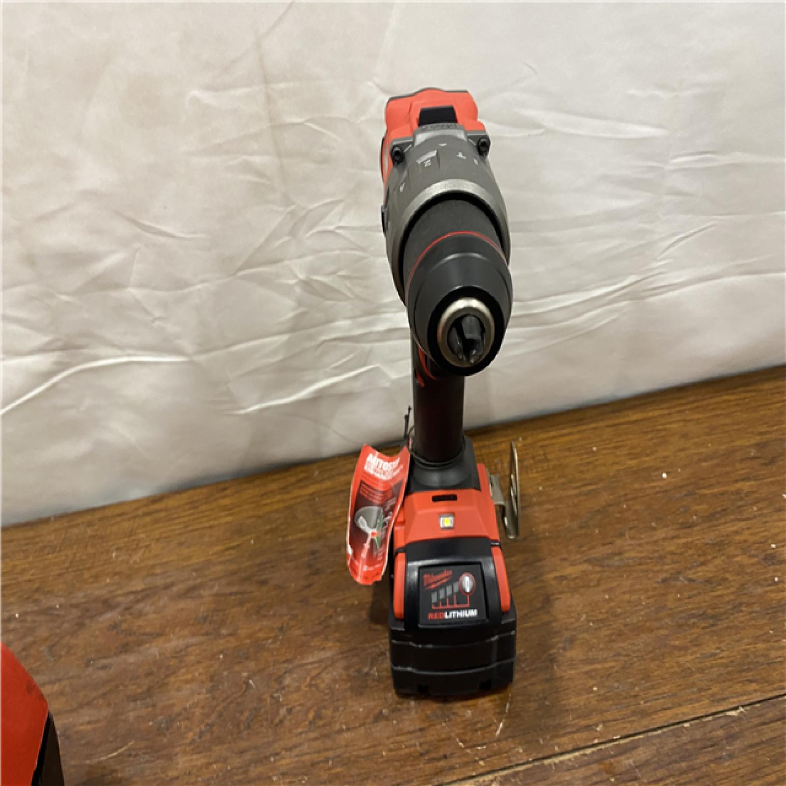 AS-IS Milwaukee 2904-22 Hammer Drill Driver Kit with Batteries  Charger & Tool Case  Red