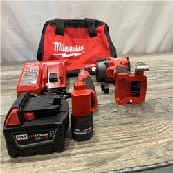 AS-IS Milwaukee FUEL 18V Cordless Mid Torque 1/2 in. Impact Wrench w/ 12 FUEL 3/8 in. Ratchet Combo Kit