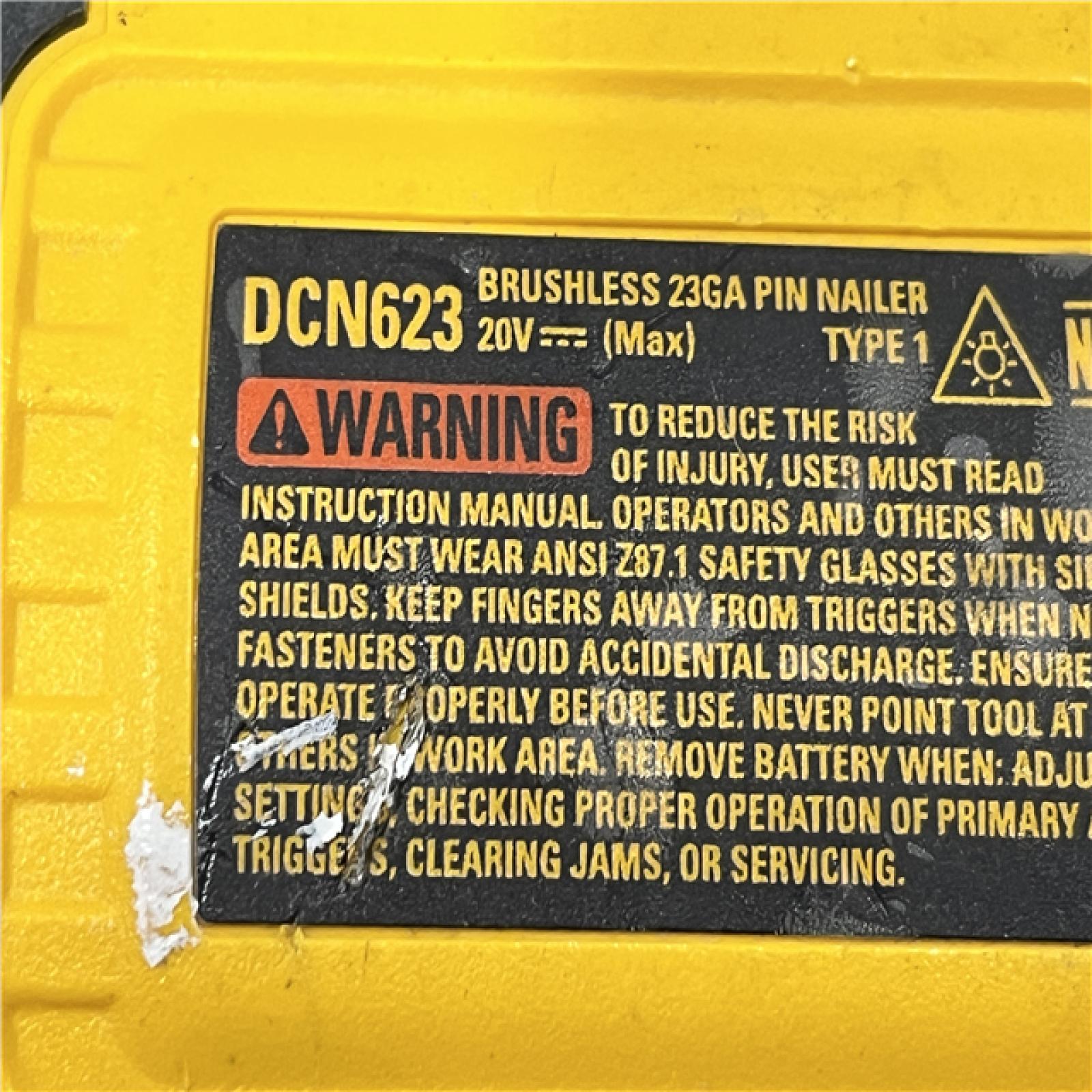 AS-IS DEWALT ATOMIC 20V MAX Lithium Ion Cordless 23 Gauge Pin Nailer (Tool Only)