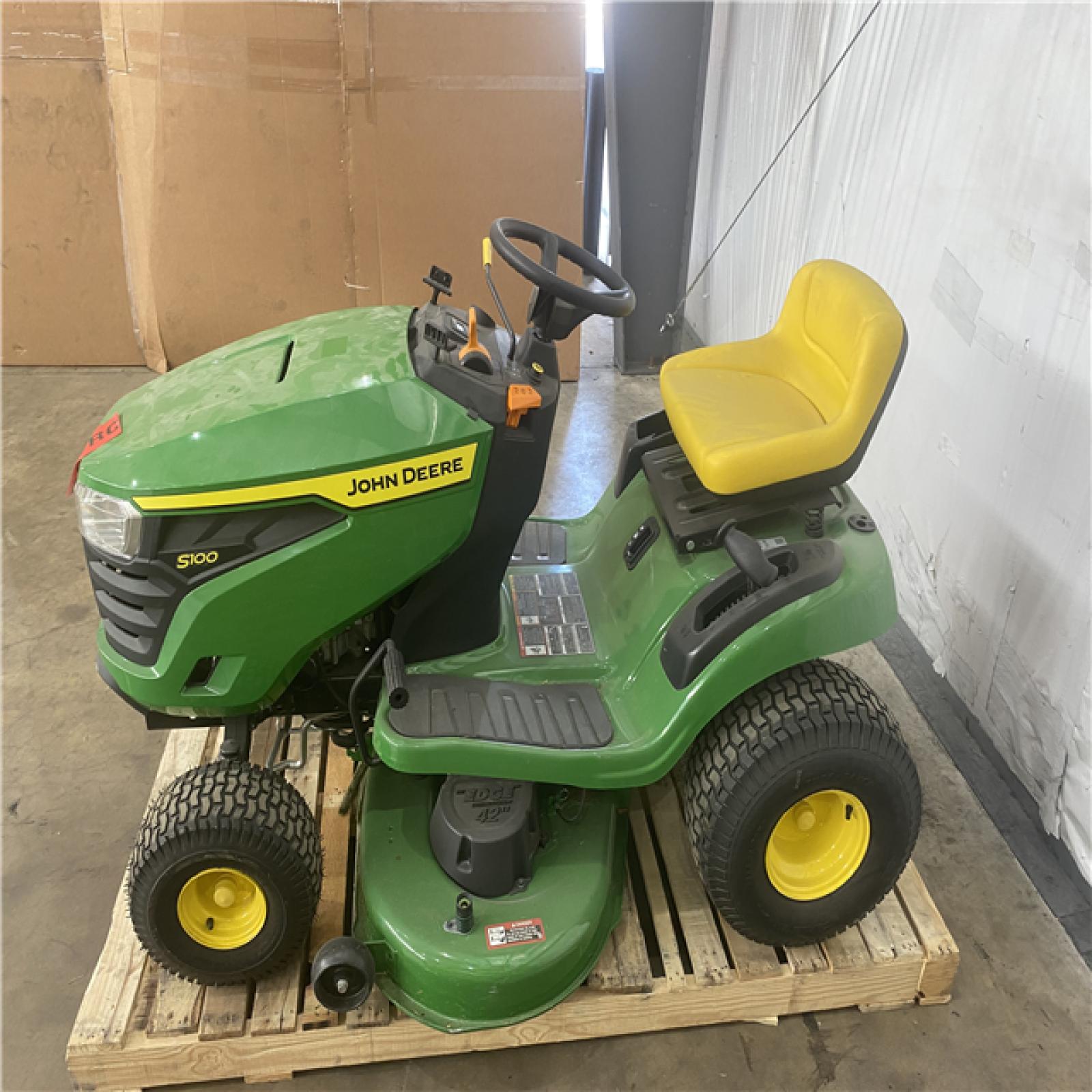 Houston Location AS IS -  John Deere S100 Riding Mower