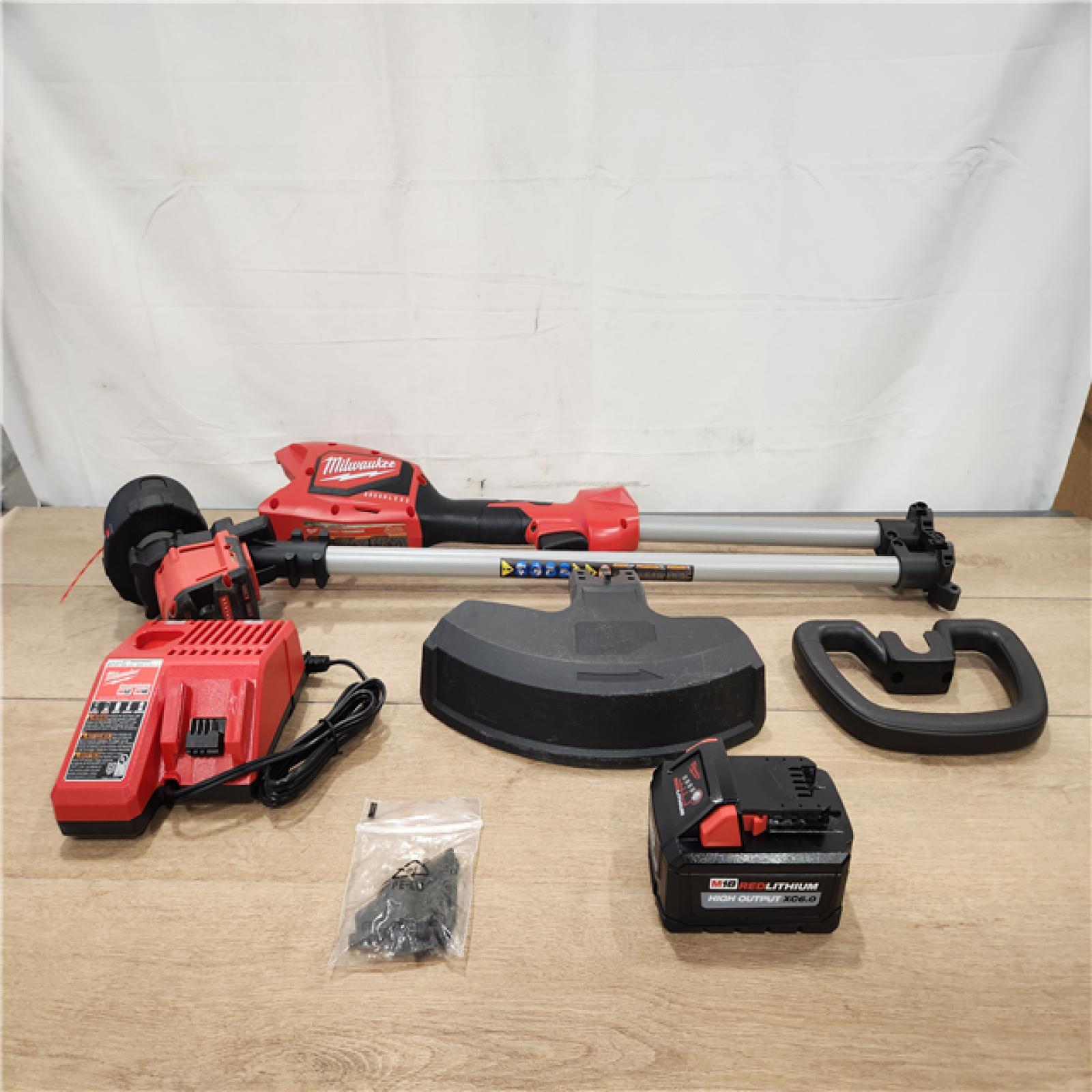 AS-IS- M18 18V Lithium-Ion Brushless Cordless String Trimmer Kit with 6.0 Ah Battery and Charger