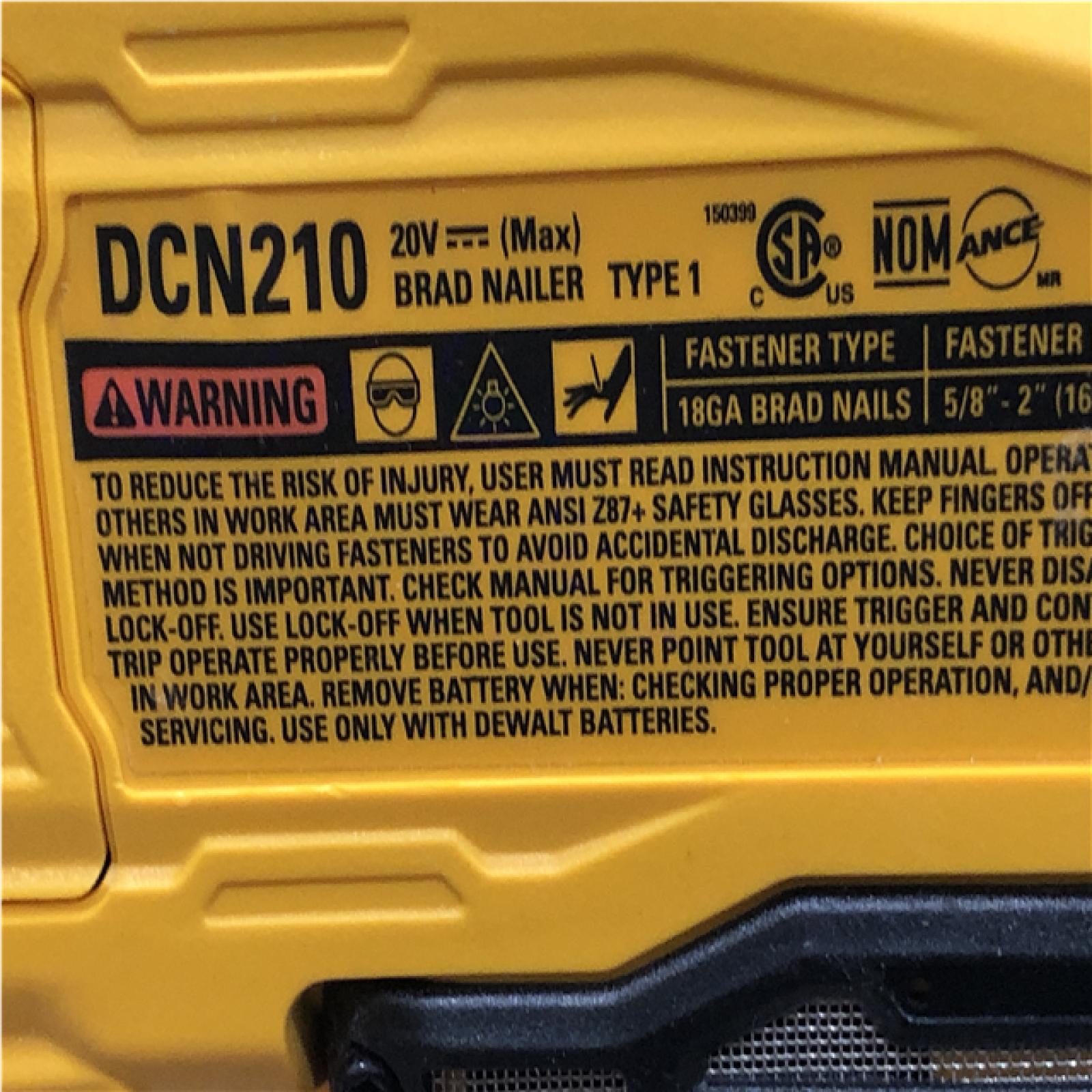AS-IS DEWALT 20V MAX XR 18 Gauge Cordless Brad Nailer (Tool Only)