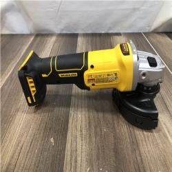 AS-IS DEWALT 20-Volt MAX Cordless Brushless 4-1/2 in. Angle Grinder with Slide Switch (Tool Only)