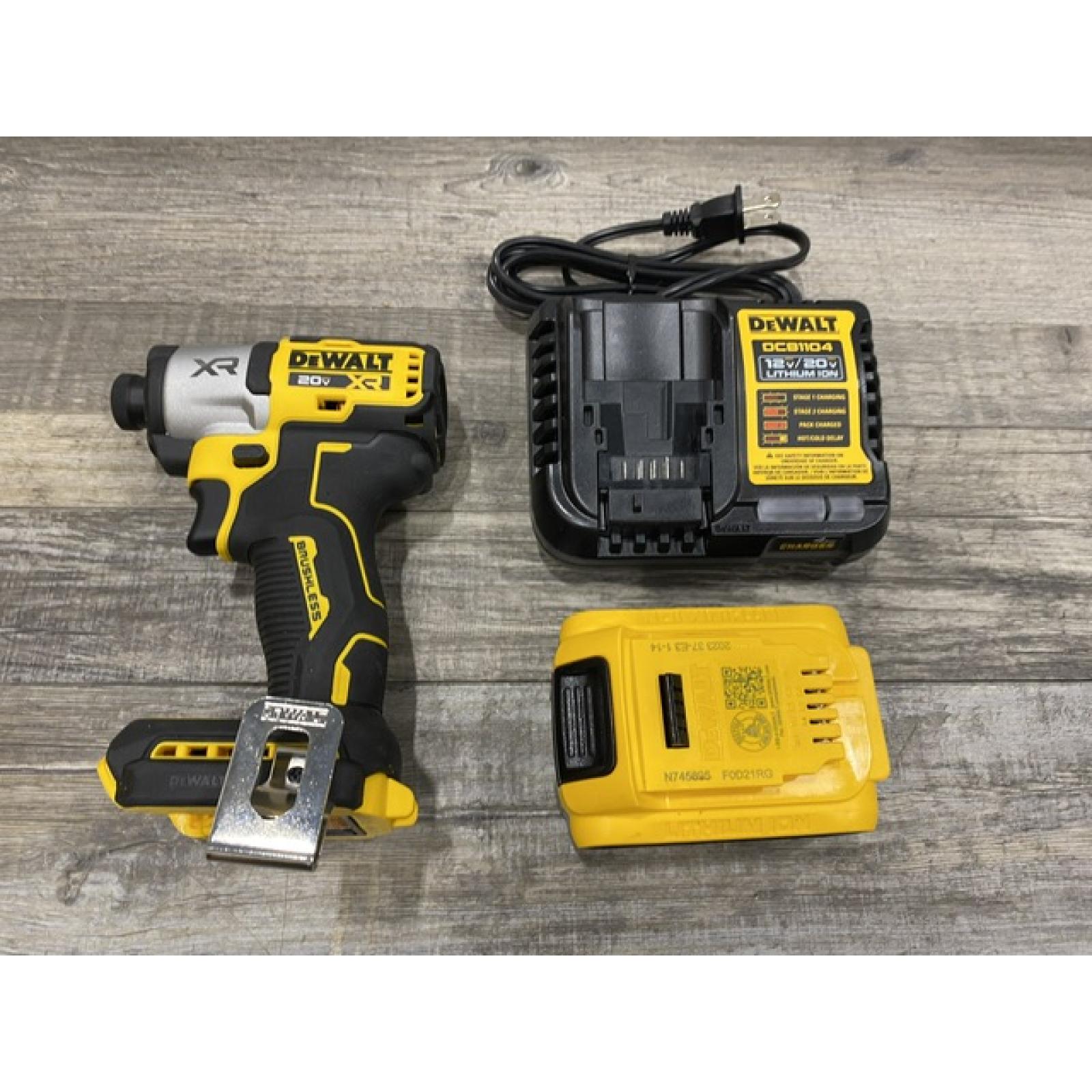 AS-IS DEWALT 20-Volt Maximum XR Lithium-Ion Cordless Brushless 1/4 in. 3-Speed Impact Driver Kit