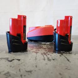 AS-IS- Milwaukee M12 12V Lithium-Ion Compact 2.0 Ah Battery Pack (2-Pack) Starter Kit with Charger