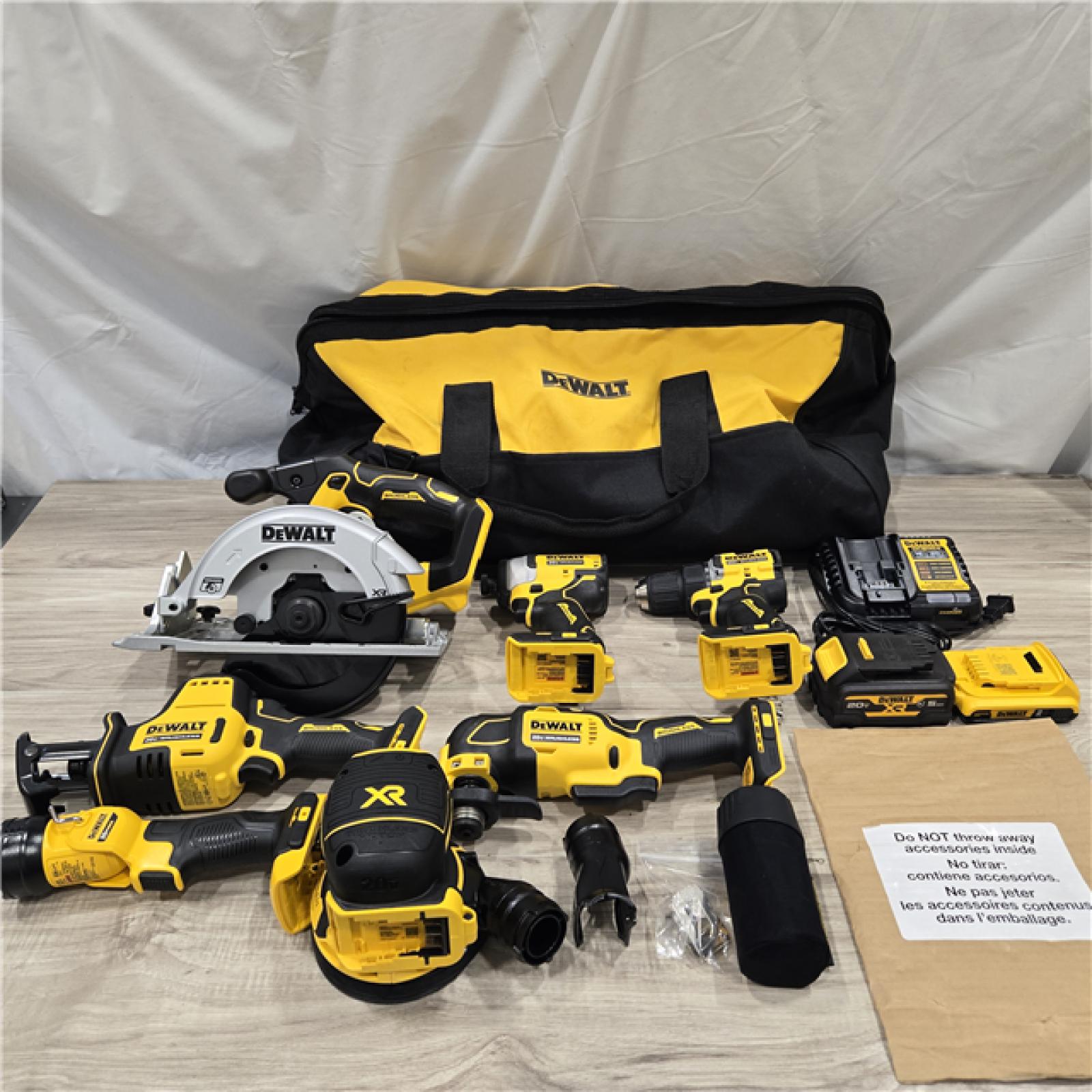 AS-IS DEWALT 20V MAX Cordless 7-Tool Combo Kit