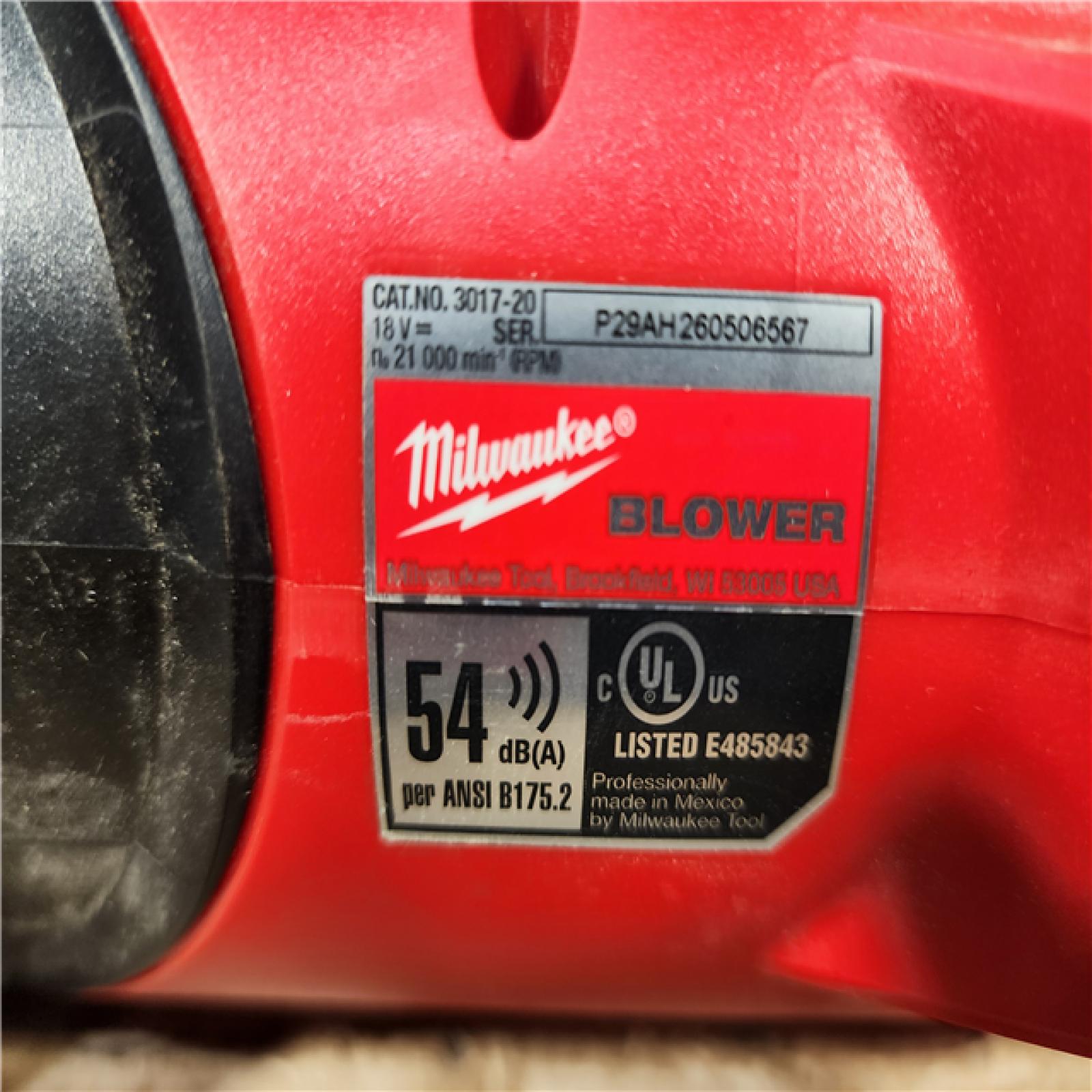 HOUSTON LOCATION - AS - IS Milwaukee FUEL 120 MPH 500 CFM 18V Lithium-Ion Brushless Cordless Handheld Blower (Tool-Only)