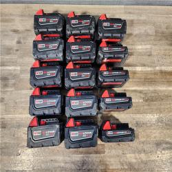 HOUSTON LOCATION - AS-IS MILWAUKEE BATTERY PACK QTY - 15