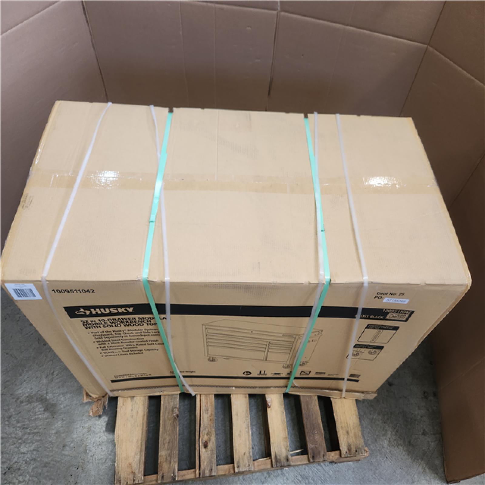 Phoenix NEW Husky Modular Tool Storage 52 in. W x 20 in. D Standard Duty Black Mobile Workbench Cabinet